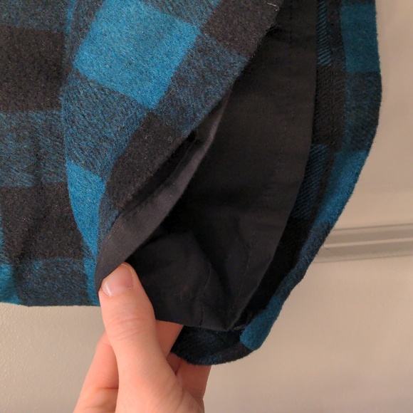 Forever 21 Teal & Black Buffalo Plaid Mini - Picture 3 of 5